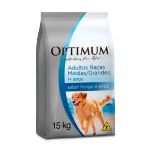 Ração Optimum Para Cães Adultos Raças Médias E Grandes Frango E Arroz 15 Kg