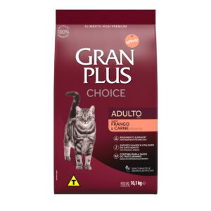 Ração Gran Plus Choice Gatos Adultos Frango e Carne 10,1kg